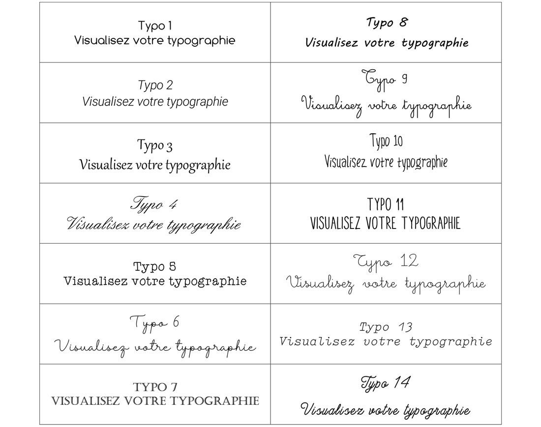 typographie gravure