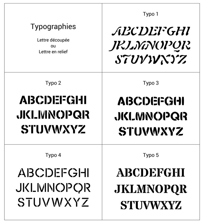 Typographie alphabets