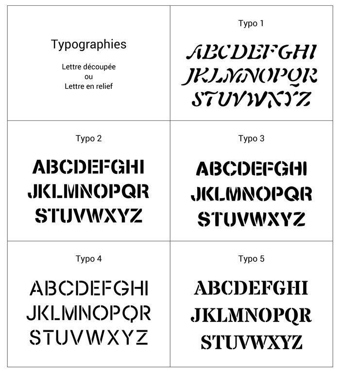 typographie alphabets