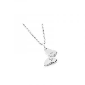 Pendentif personnalisé enfant médaille gravée argent massif papillon 15x15 mm
